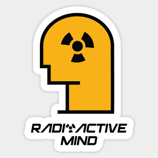 Radioactive Mind with Head shape in Yellow Color Sticker